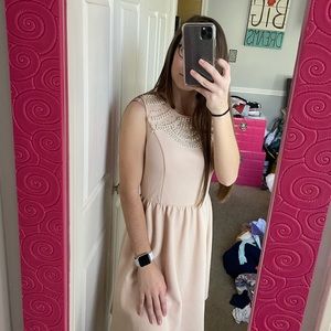 fancy pearl detailed dress